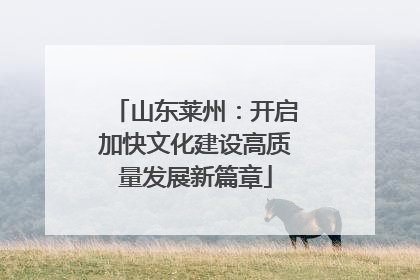 山东莱州：开启加快文化建设高质量发展新篇章