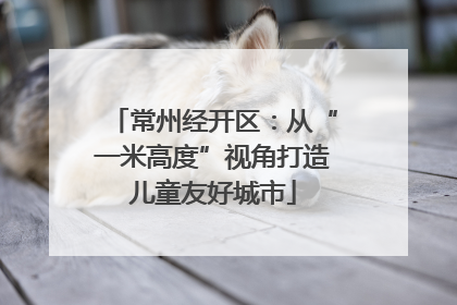 常州经开区：从“一米高度”视角打造儿童友好城市