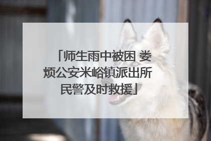 师生雨中被困 娄烦公安米峪镇派出所民警及时救援