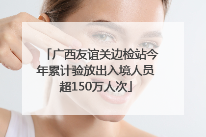 广西友谊关边检站今年累计验放出入境人员超150万人次