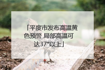 平度市发布高温黄色预警 局部高温可达37°以上