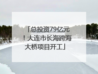 总投资79亿元！大连市长海跨海大桥项目开工