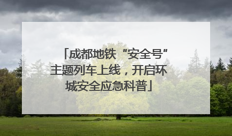 成都地铁“安全号”主题列车上线，开启环城安全应急科普