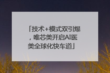 技术+模式双引爆，唯芯美开启AI医美全球化快车道
