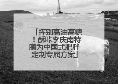 挥别高油高糖！酥咔李庆南特膳为中国式肥胖定制专属方案
