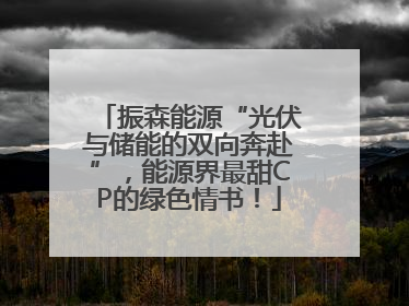 振森能源“光伏与储能的双向奔赴”,能源界最甜CP的绿色情书!