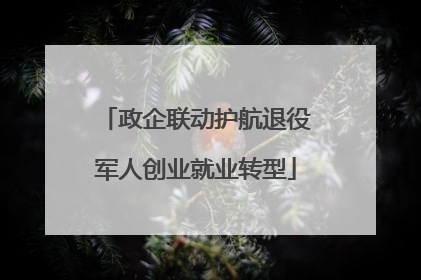 政企联动护航退役军人创业就业转型