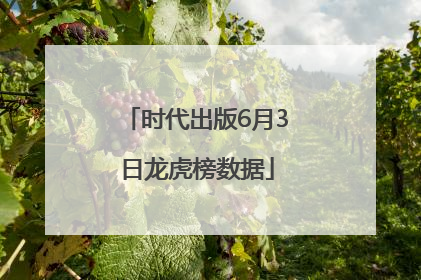 时代出版6月3日龙虎榜数据