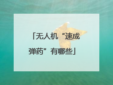无人机“速成弹药”有哪些