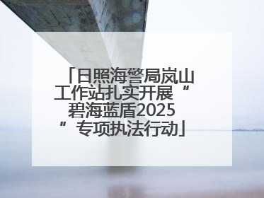 日照海警局岚山工作站扎实开展“碧海蓝盾2025”专项执法行动
