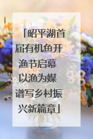 昭平湖首届有机鱼开渔节启幕 以渔为媒 谱写乡村振兴新篇章