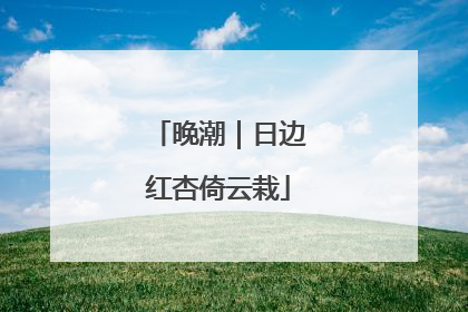 晚潮｜日边红杏倚云栽