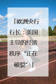 欧洲央行行长：美国主导的经济秩序“正在破裂”