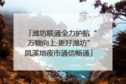潍坊联通全力护航“万物向上·更好潍坊”凤溪地夜市通信畅通