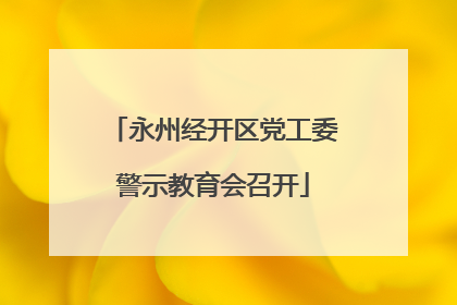 永州经开区党工委警示教育会召开