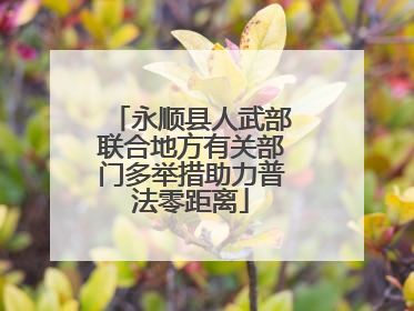 永顺县人武部联合地方有关部门多举措助力普法零距离