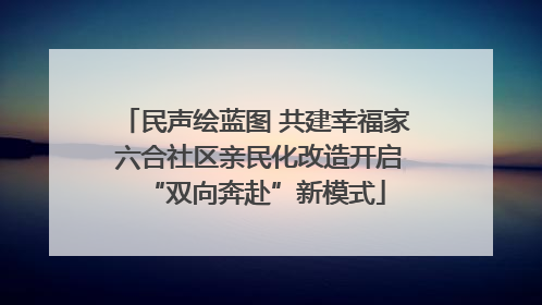 民声绘蓝图 共建幸福家 六合社区亲民化改造开启“双向奔赴”新模式