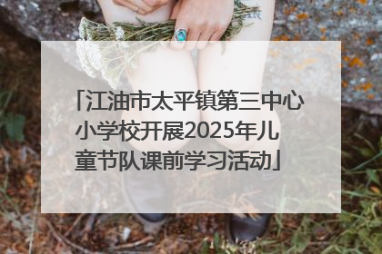 江油市太平镇第三中心小学校开展2025年儿童节队课前学习活动