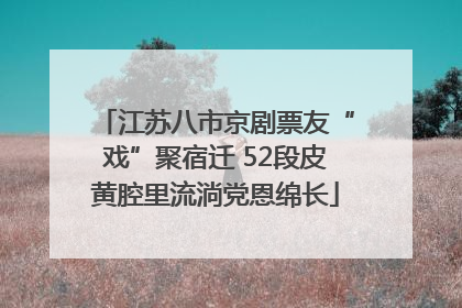 江苏八市京剧票友“戏”聚宿迁 52段皮黄腔里流淌党恩绵长