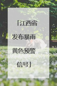 江西省发布暴雨黄色预警信号