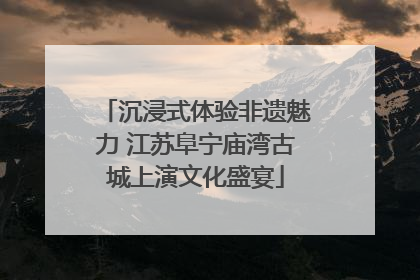沉浸式体验非遗魅力 江苏阜宁庙湾古城上演文化盛宴