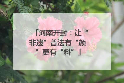 河南开封：让“非遗”普法有“颜”更有“料”