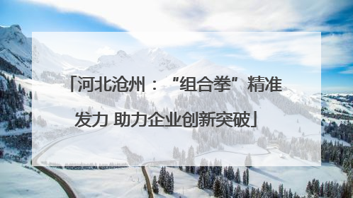 河北沧州：“组合拳”精准发力 助力企业创新突破