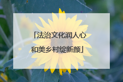 法治文化润人心 和美乡村绽新颜