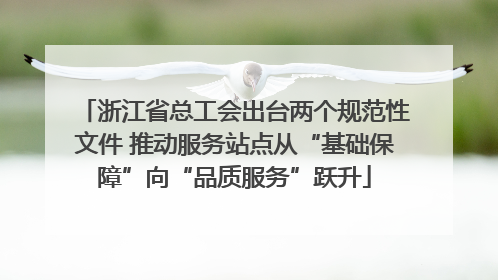 浙江省总工会出台两个规范性文件 推动服务站点从“基础保障”向“品质服务”跃升