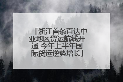 浙江首条直达中亚地区货运航线开通 今年上半年国际货运逆势增长