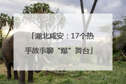 湖北咸安：17个热乎故事聊“爆”舞台