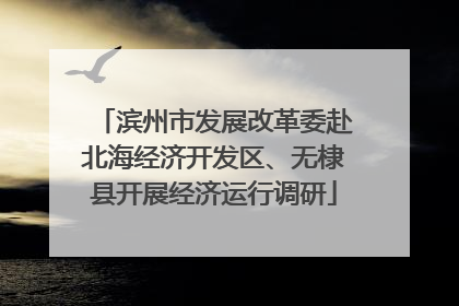 滨州市发展改革委赴北海经济开发区、无棣县开展经济运行调研