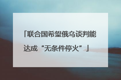 联合国希望俄乌谈判能达成“无条件停火”