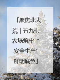 聚焦北大荒｜五九七农场筑牢“安全生产”鲜明底色