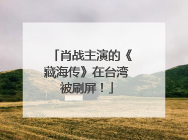 肖战主演的《藏海传》在台湾被刷屏！