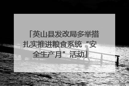 英山县发改局多举措扎实推进粮食系统“安全生产月”活动