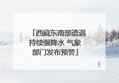西藏东南部遭遇持续强降水 气象部门发布预警