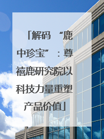 解码 “鹿中珍宝”：尊禧鹿研究院以科技力量重塑产品价值