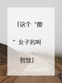 这个“傻”女子名叫智慧