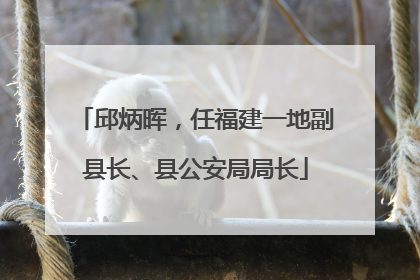 邱炳晖，任福建一地副县长、县公安局局长