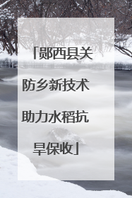 郧西县关防乡新技术助力水稻抗旱保收