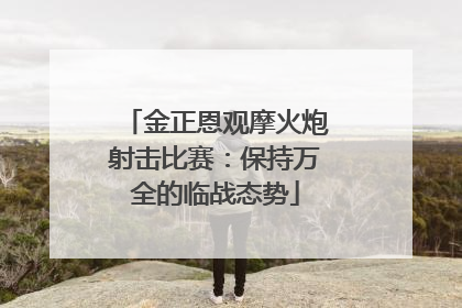 金正恩观摩火炮射击比赛：保持万全的临战态势