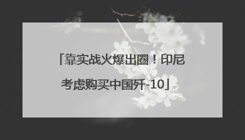 靠实战火爆出圈！印尼考虑购买中国歼-10