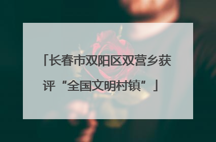 长春市双阳区双营乡获评“全国文明村镇”