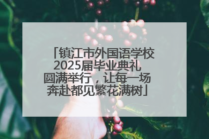 镇江市外国语学校2025届毕业典礼圆满举行，让每一场奔赴都见繁花满树
