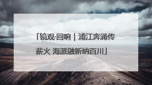 镜观·回响｜浦江奔涌传薪火 海派融新纳百川