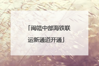 闽赣中部海铁联运新通道开通