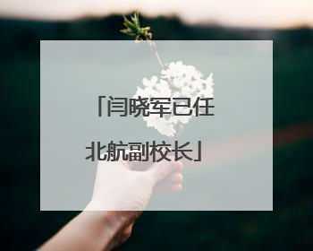闫晓军已任北航副校长