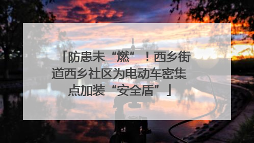 防患未“燃”！西乡街道西乡社区为电动车密集点加装“安全盾”