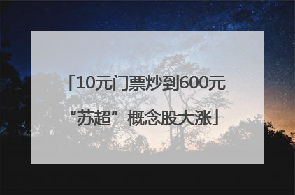 10元门票炒到600元 “苏超”概念股大涨